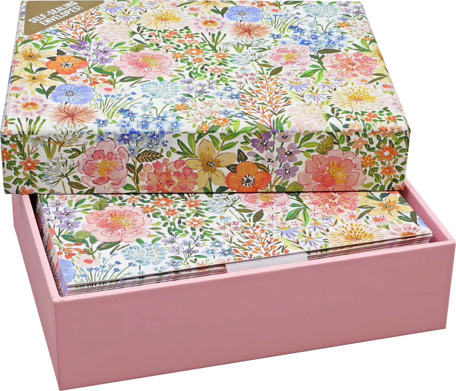 Peter Pauper Press Floral Blooms notatkort 14-pakning med gullfolie