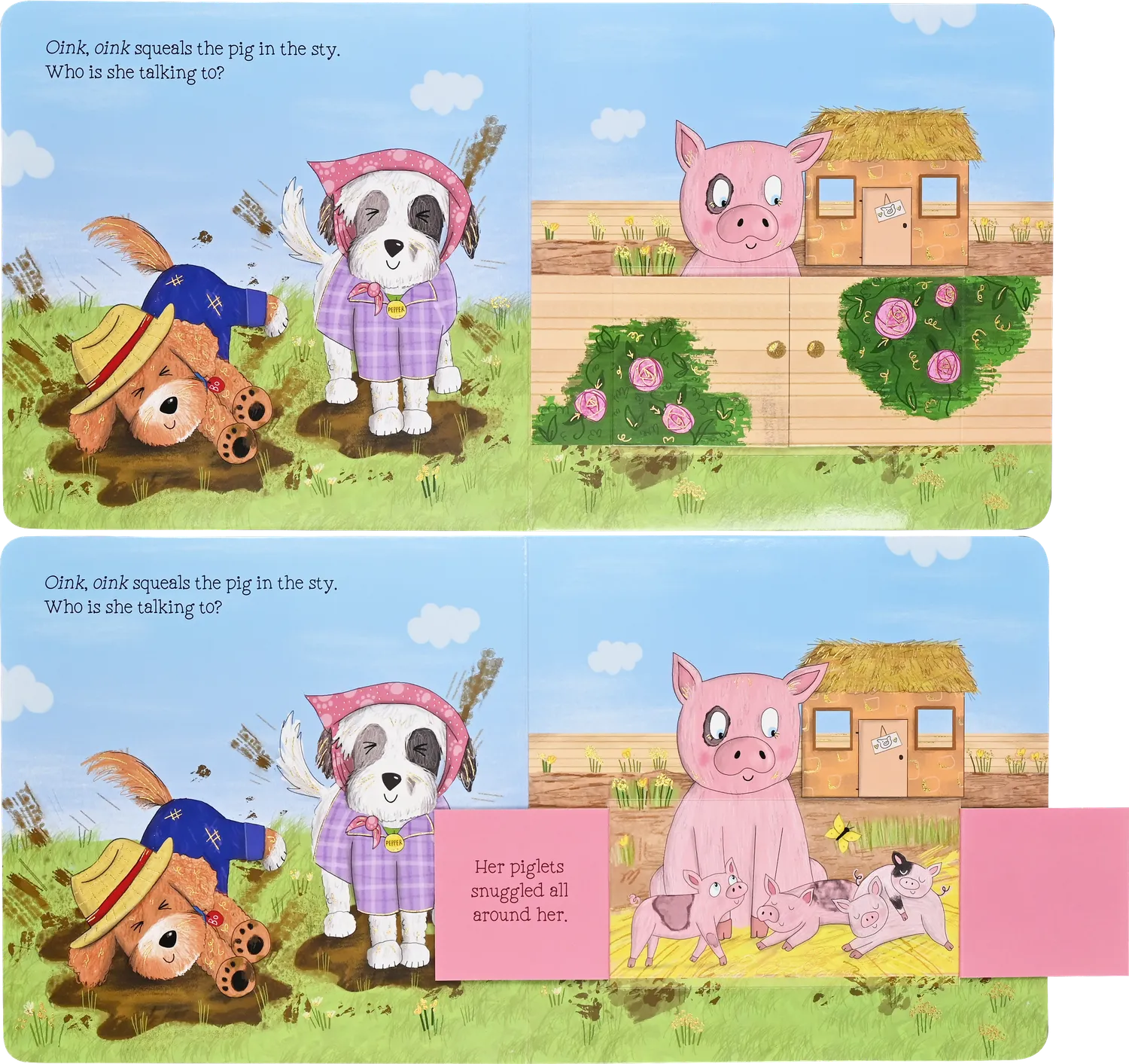 Peter Pauper Press Peek-A-Bo Baby Farm Animals klaffebok