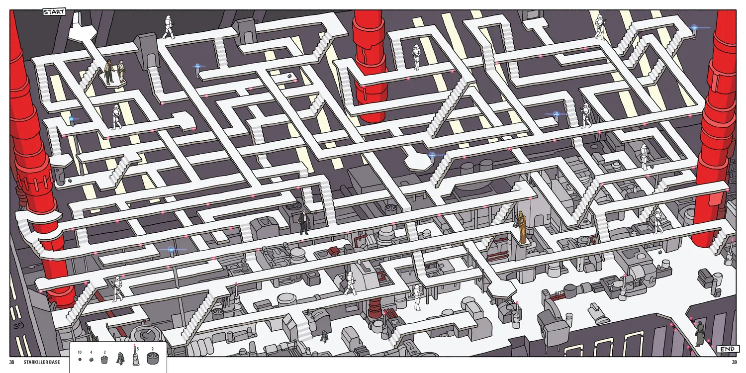 Star Wars Mazes labyrintbok innbundet 30 labyrinter