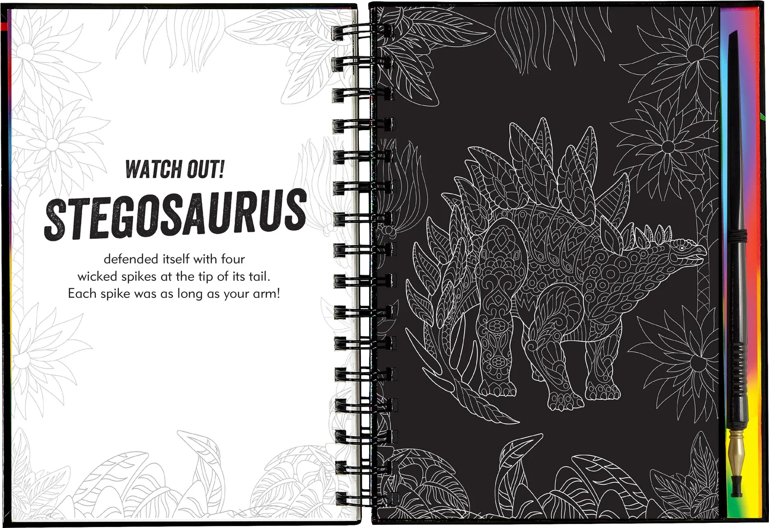 Peter Pauper Press Extreme Dinosaurs skrapebok Scratch and Sketch