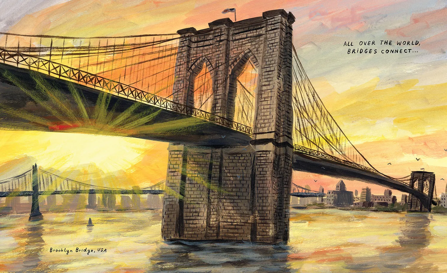 Abrams Bridges bildebok innbundet broer