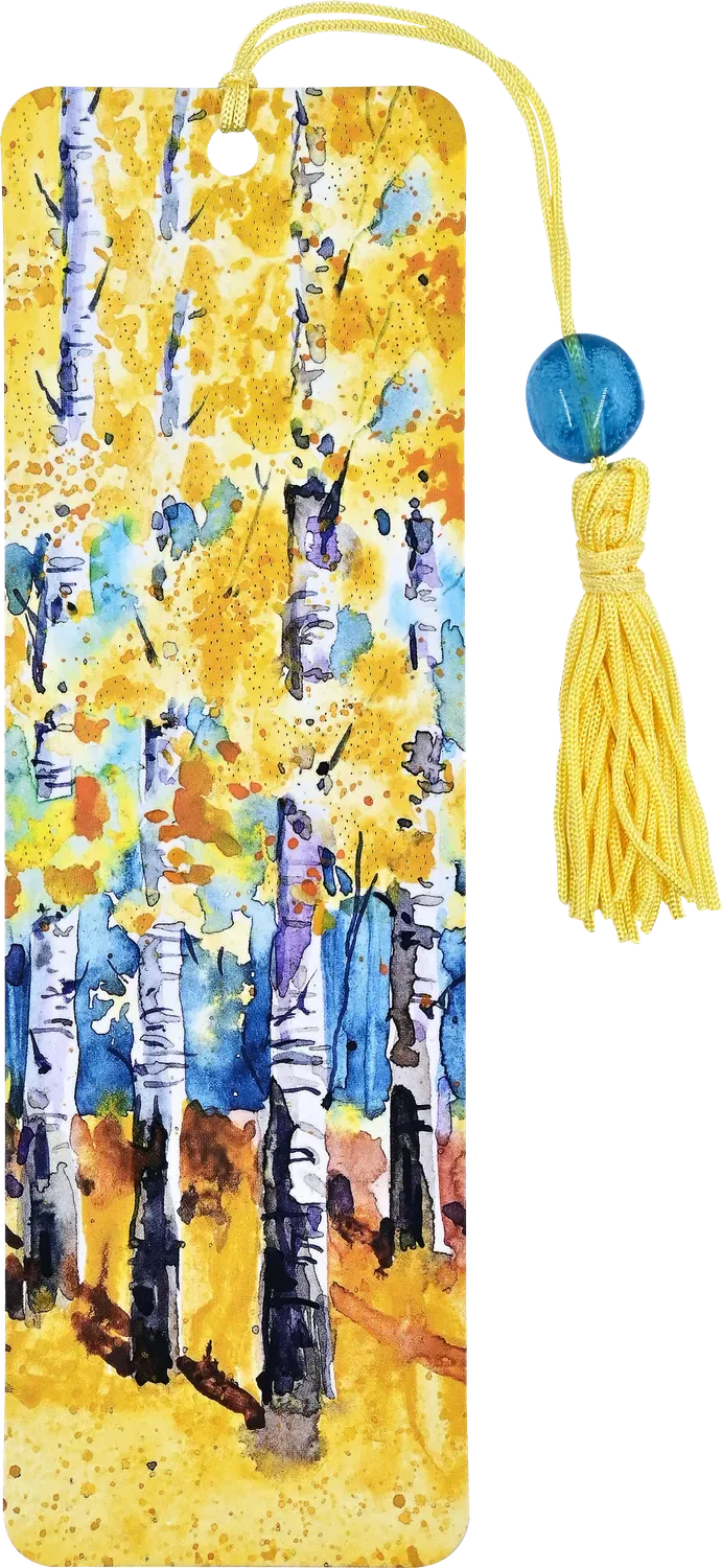 Peter Pauper Press White Aspens bokmerke med perler og dusk