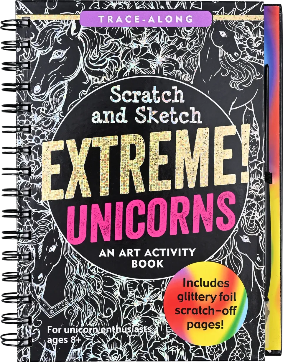 Peter Pauper Press Extreme Unicorns skrapebok glitter