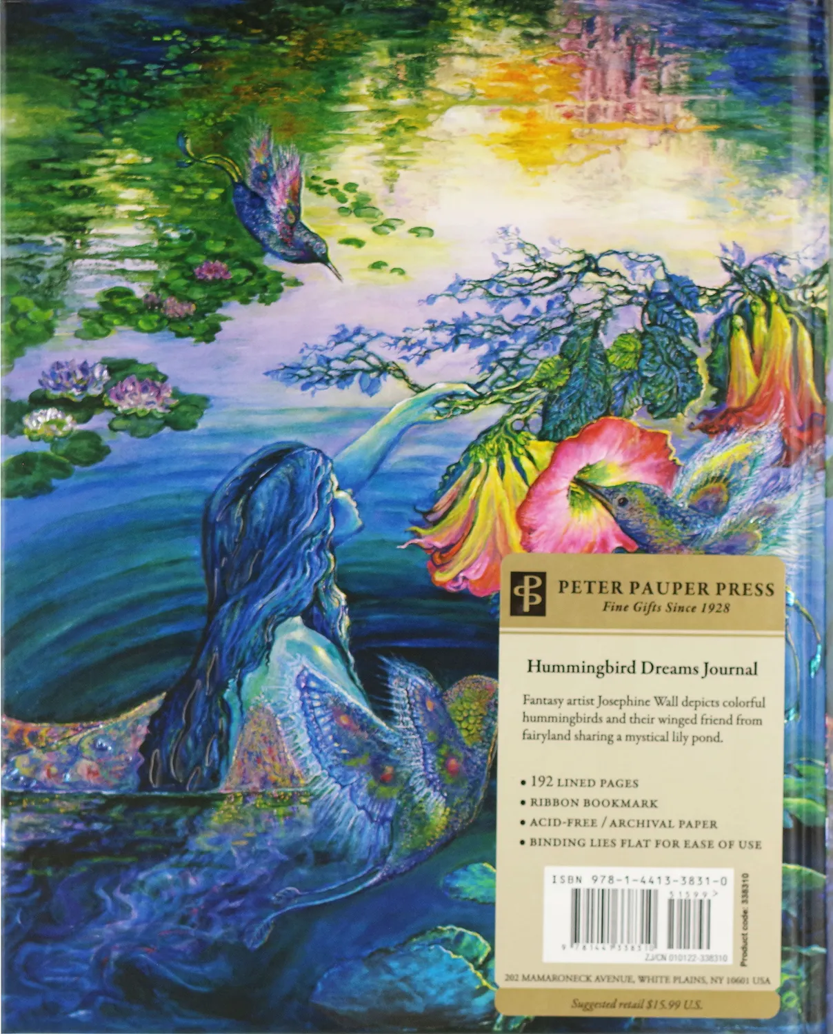 Peter Pauper Press Hummingbird Dreams notatbok linjert forgylt
