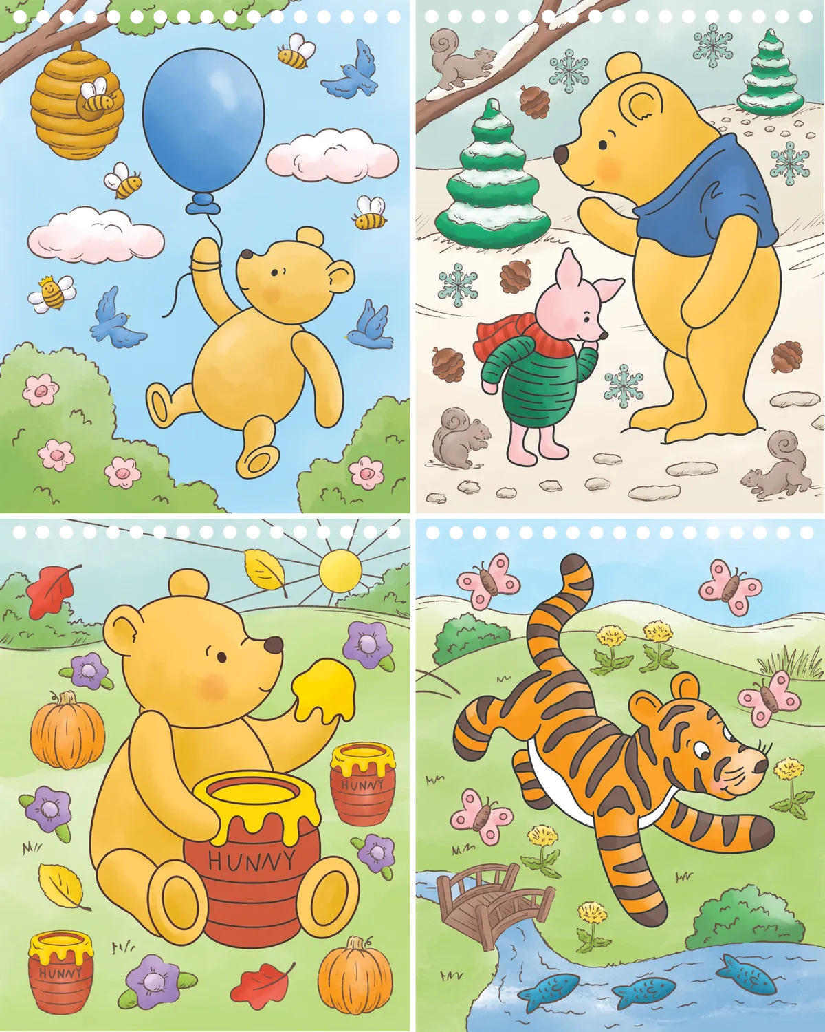Peter Pauper Press Winnie-the-Pooh malebok vannmaling barn 3 år
