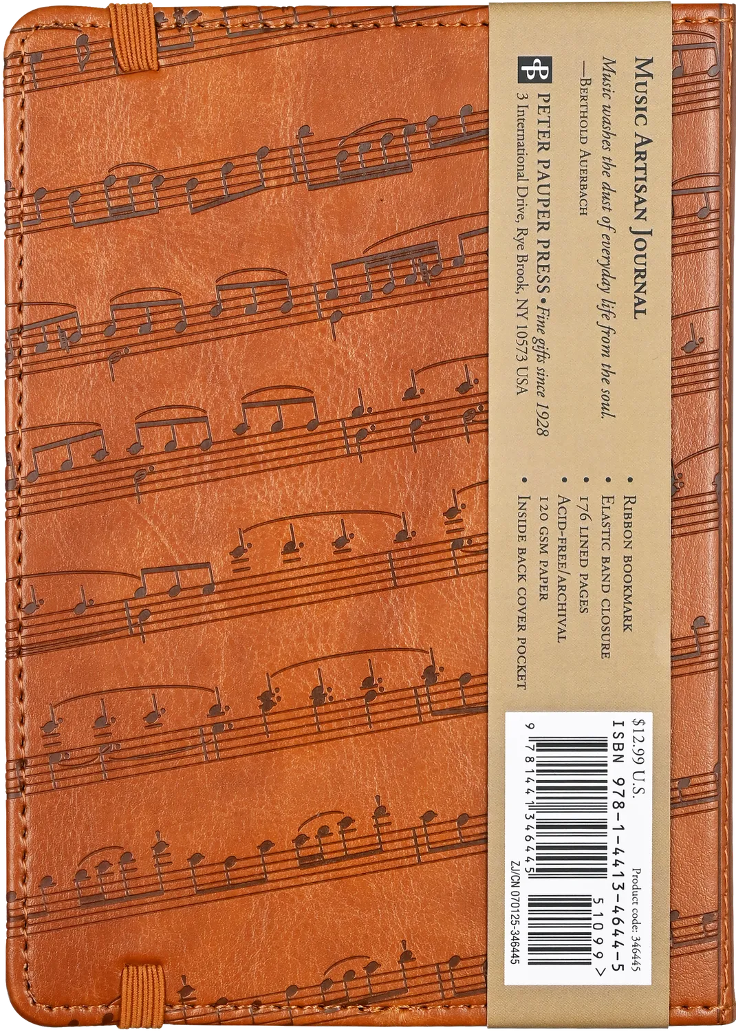 Peter Pauper Press Music Artisan notatbok 176 sider musikkmotiv