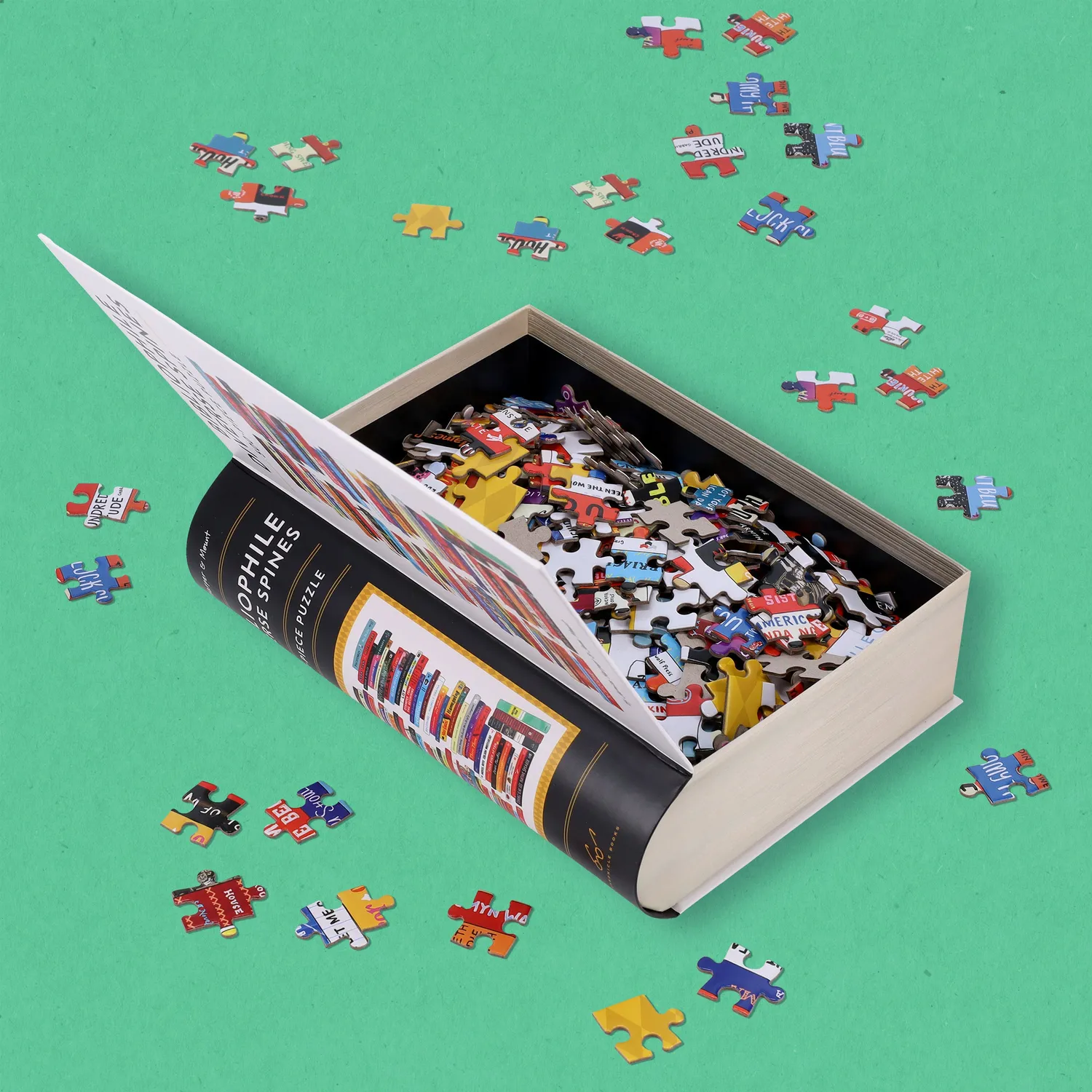 Bibliophile Diverse Spines puslespill 500 brikker bøker
