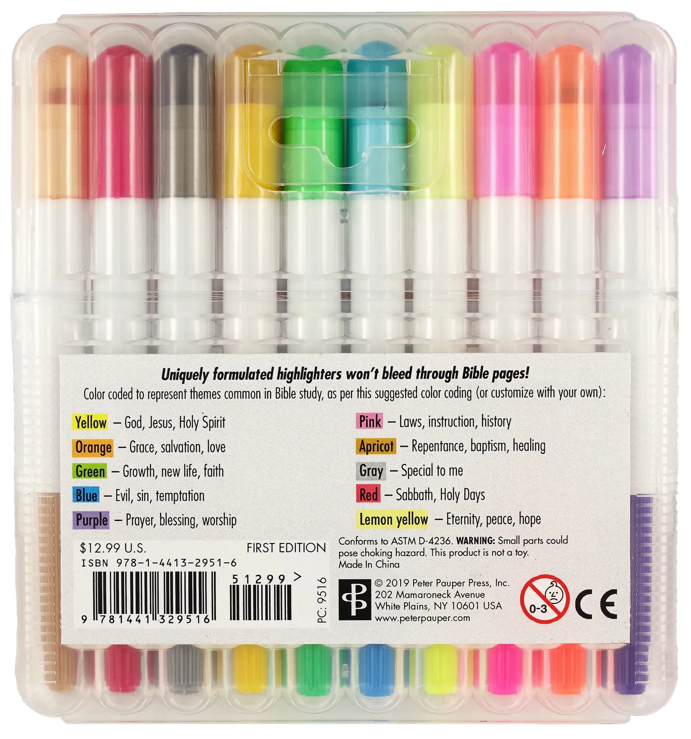 Peter Pauper Press Bible Highlighters geltusj 10 stk