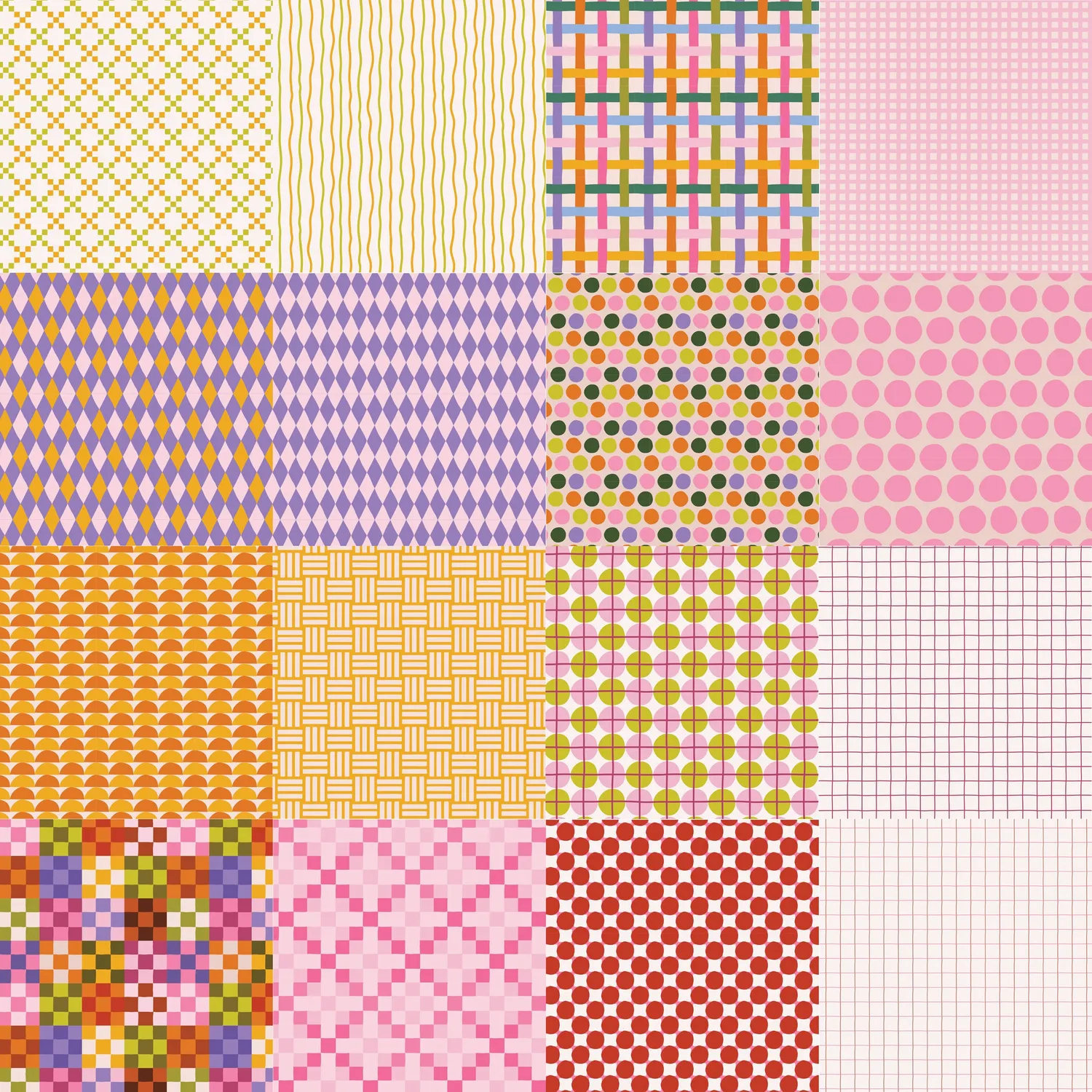 Peter Pauper Press Geometric mønsterpapir 64 ark rosa