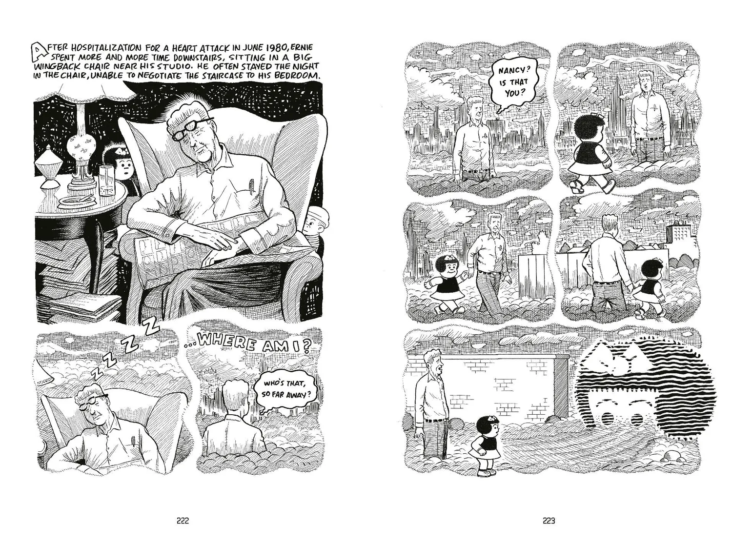 Abrams and Chronicle Three Rocks Ernie Bushmiller tegneseriebok innbundet