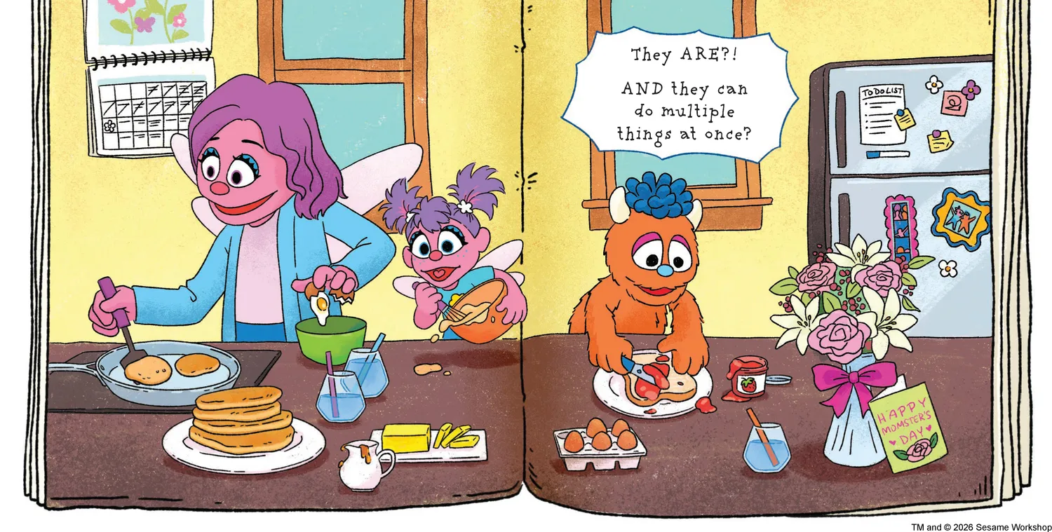 Sesame Street Momster at the End innbundet barnebok mamma