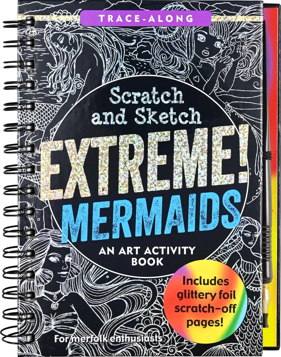 Peter Pauper Press Scratch and Sketch Extreme! Mermaids skrapebok
