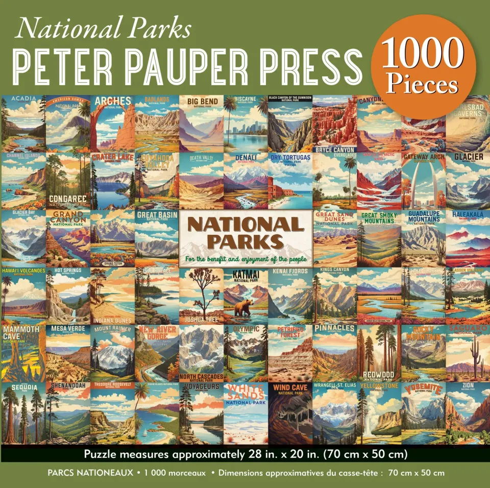 Peter Pauper Press National Parks puslespill 1000 brikker