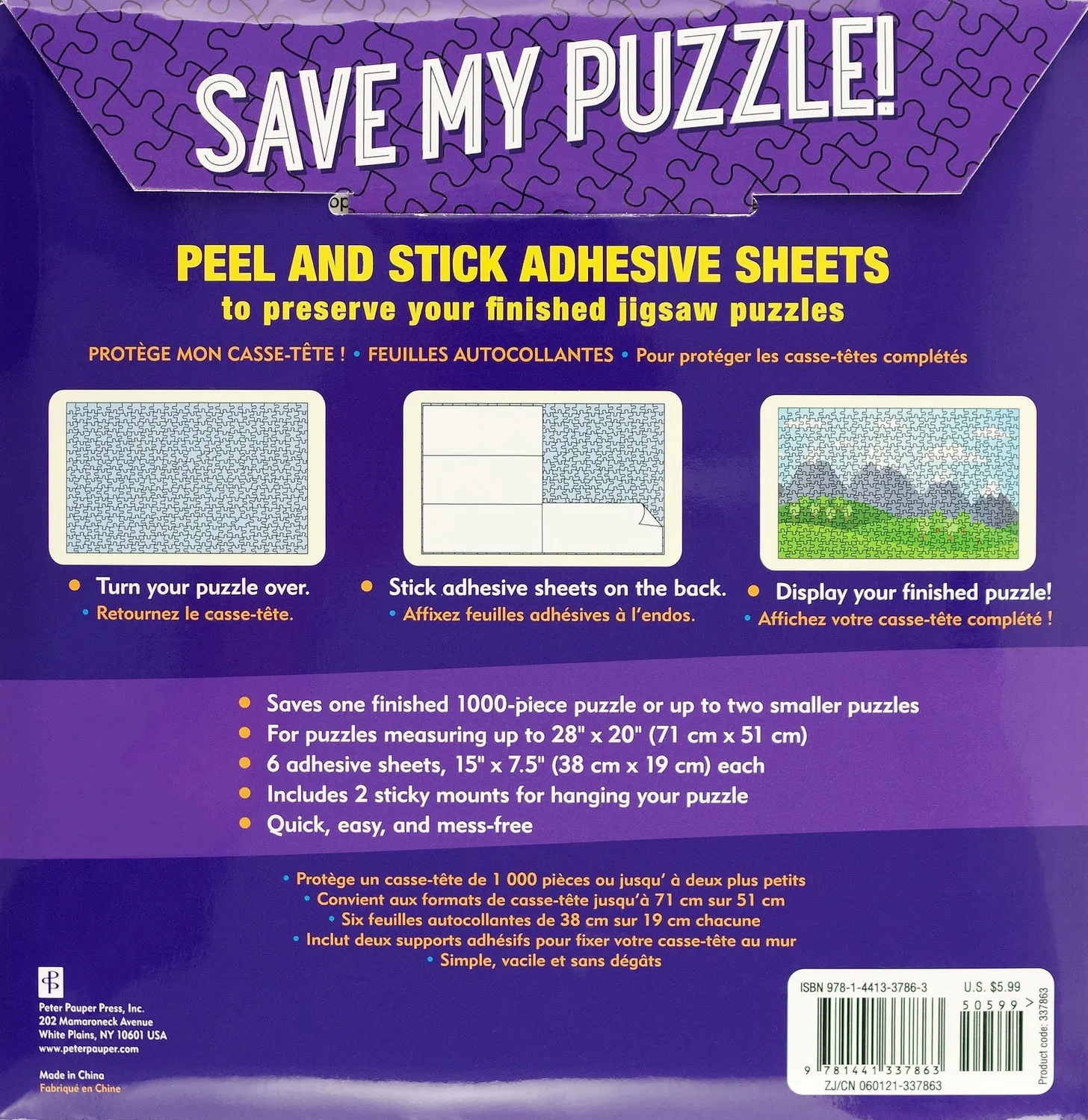 Peter Pauper Press Save My Puzzle limark 1000 brikker