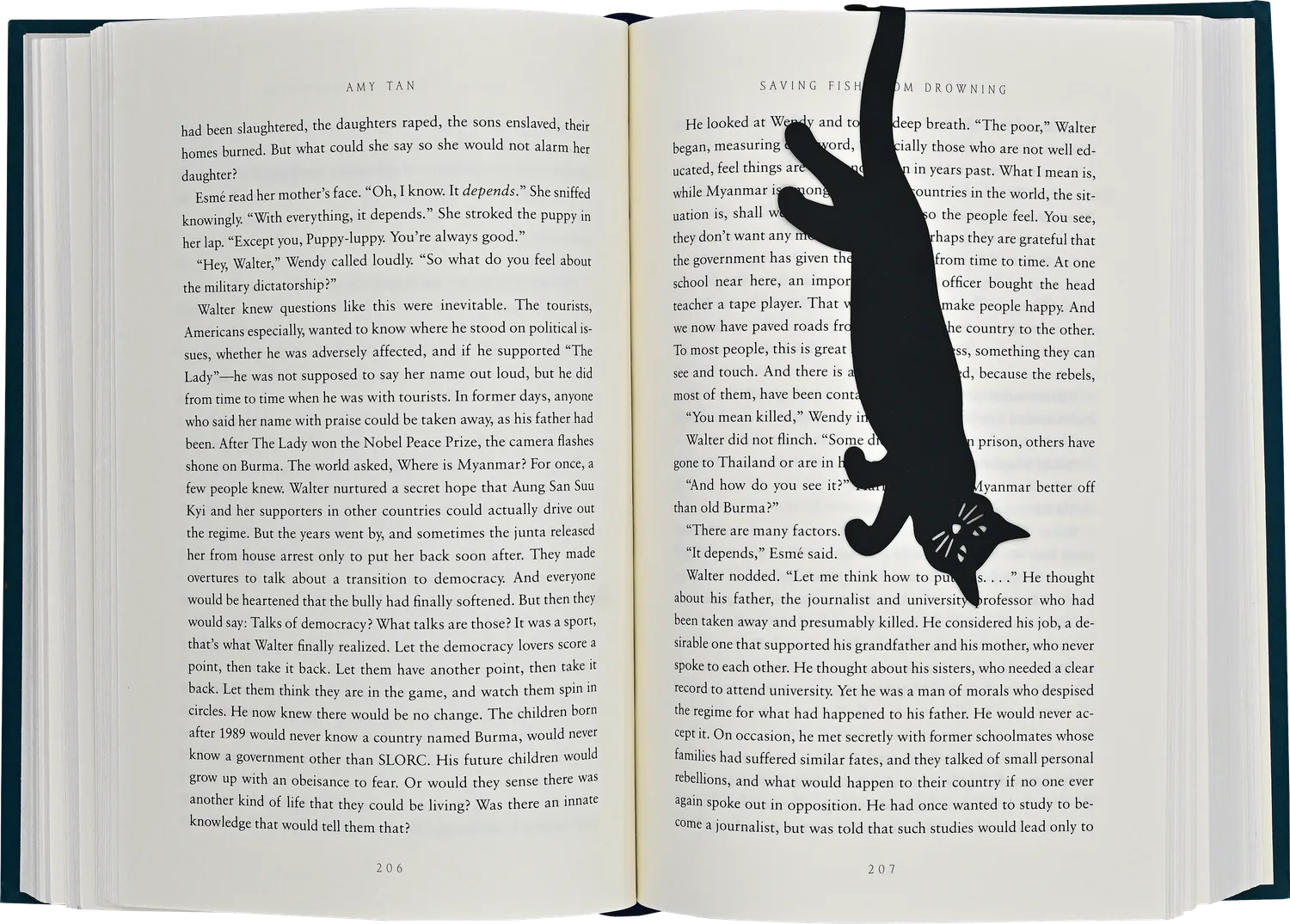 Peter Pauper Press Curious Cat Hanging bokmerke metall