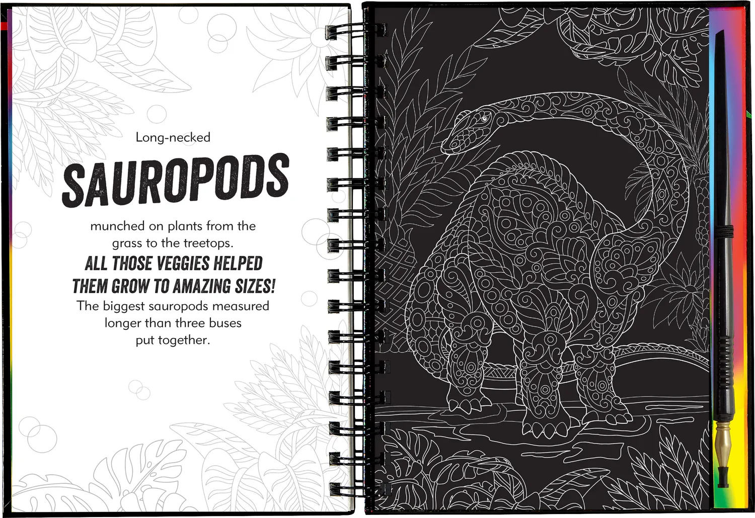 Peter Pauper Press Extreme Dinosaurs skrapebok Scratch and Sketch