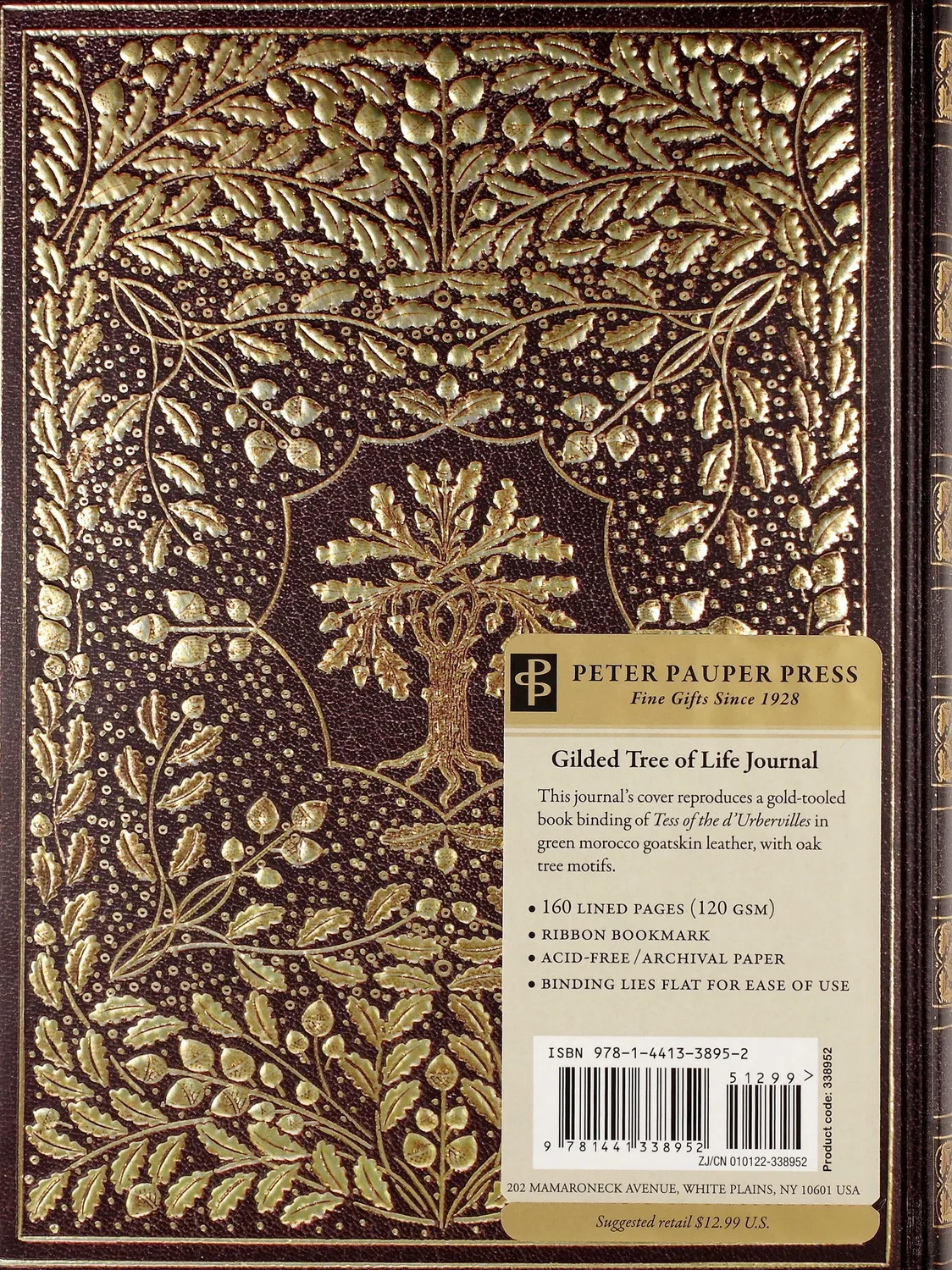 Peter Pauper Press Gilded Tree of Life journal linjert