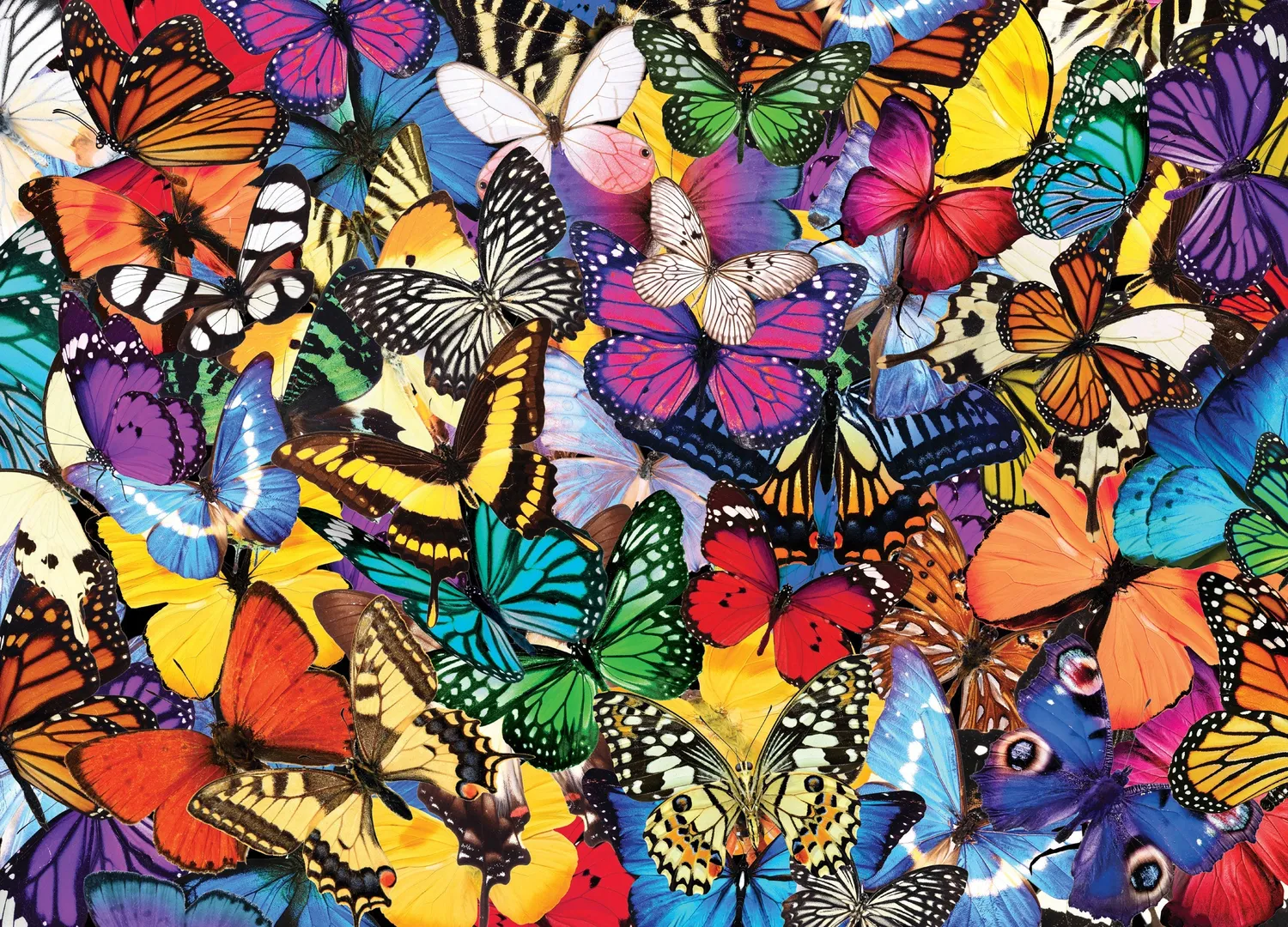 Peter Pauper Press All the Butterflies puslespill 500 brikker sommerfugl
