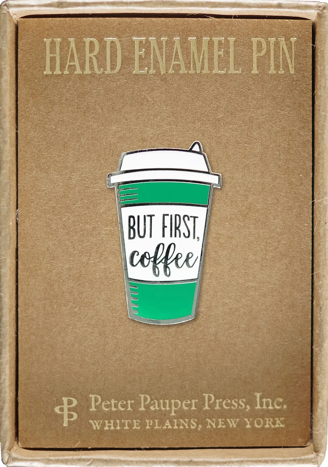 Peter Pauper Press But First, Coffee emaljepinne kaffe