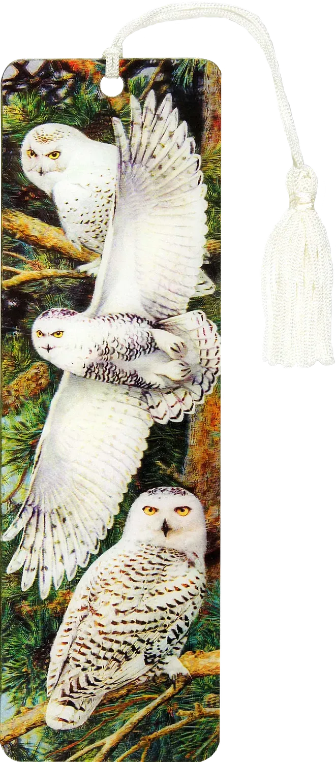 Peter Pauper Press Snowy Owl 3-D bokmerke ugle