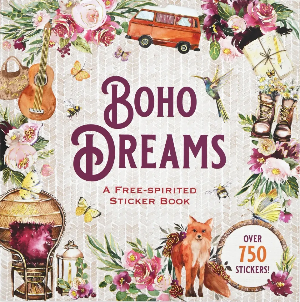 Peter Pauper Press Boho Dreams klistremerkebok