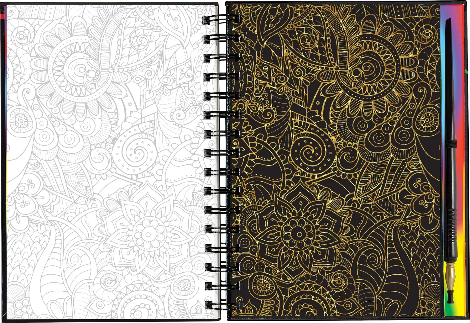 Peter Pauper Press Scratch and Sketch Extreme Mandalas skrapebok