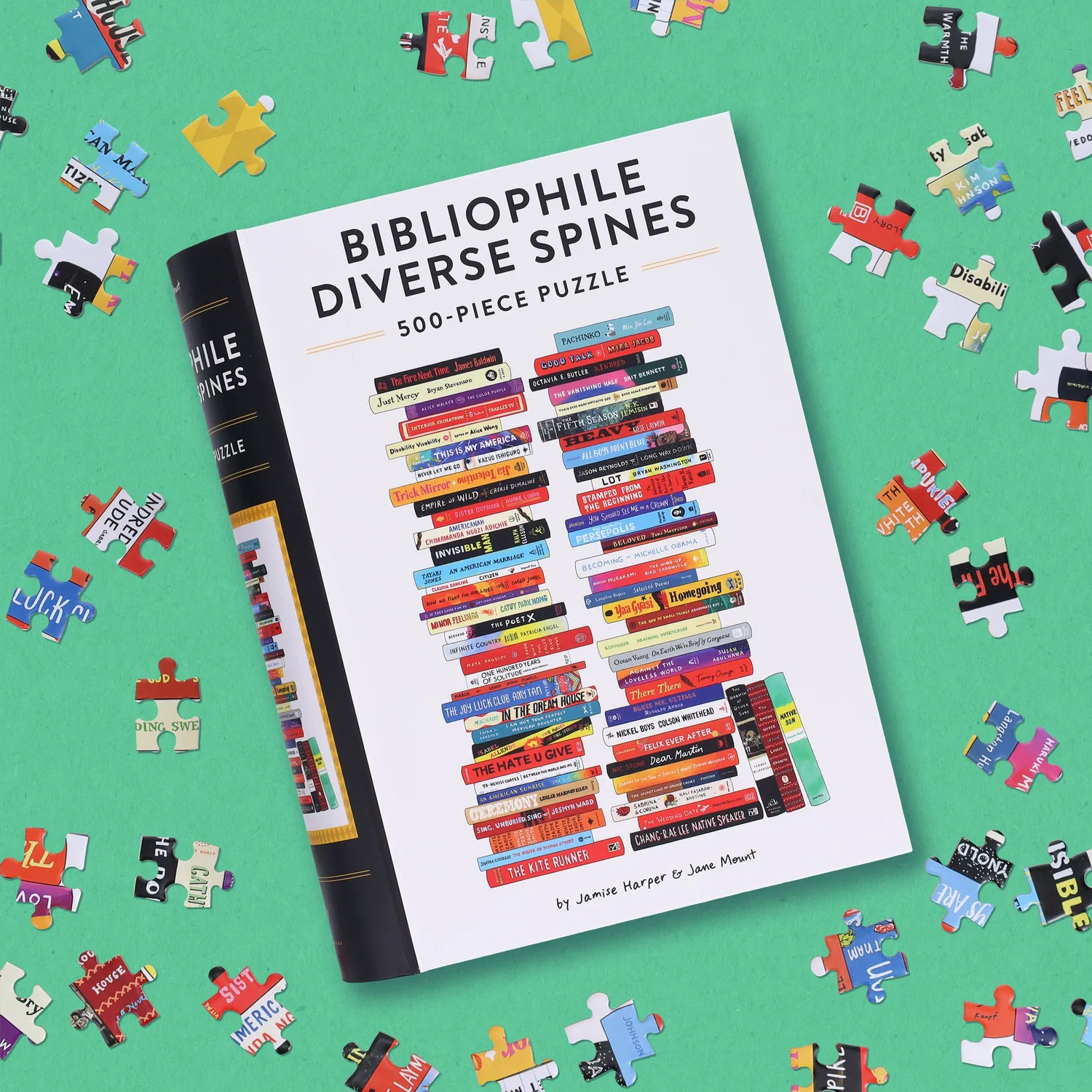 Bibliophile Diverse Spines puslespill 500 brikker bøker