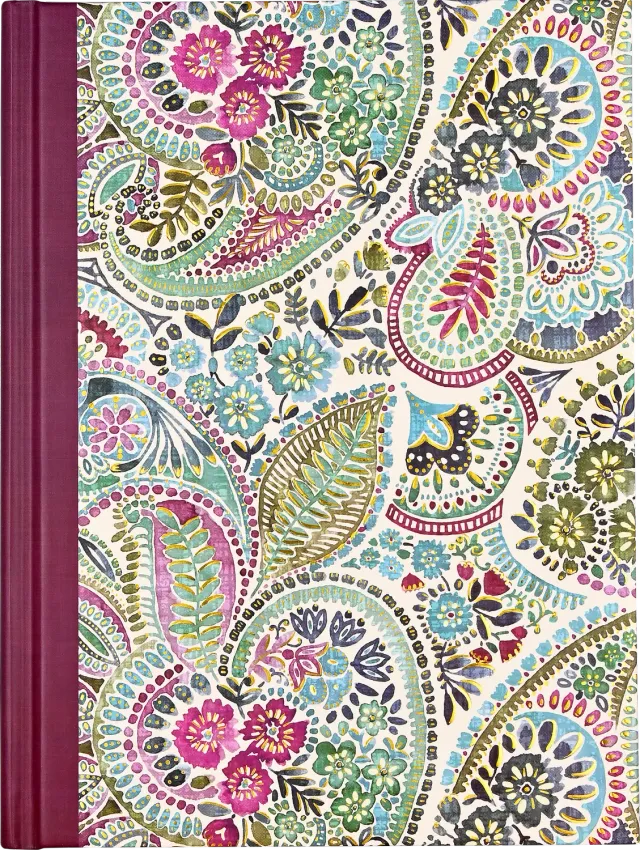 Peter Pauper Press Watercolor Paisley notatbok linjert