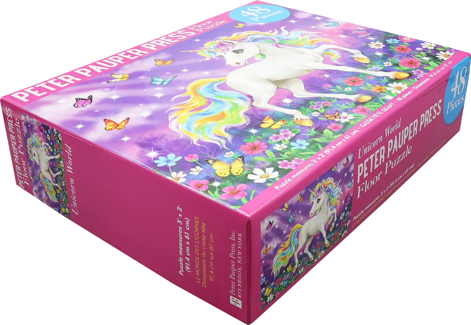 Peter Pauper Press Unicorn World gulvpuslespill 48 brikker