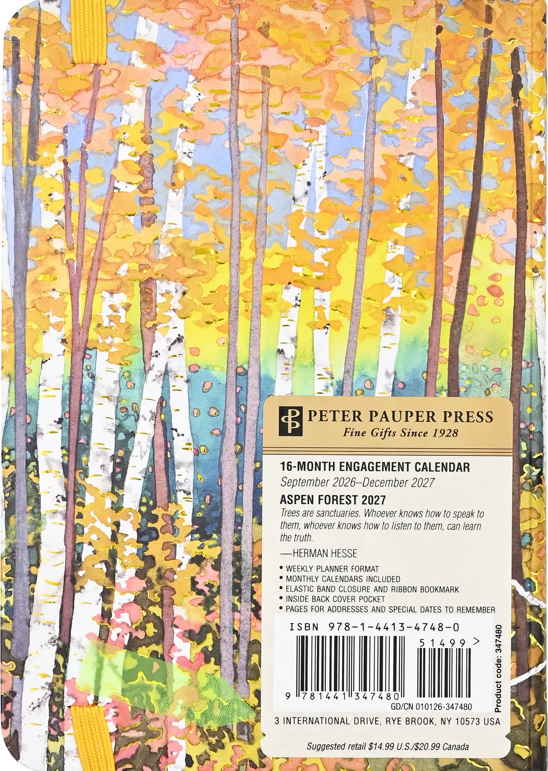 Peter Pauper Press Aspen Forest ukeplanlegger 2027 skog