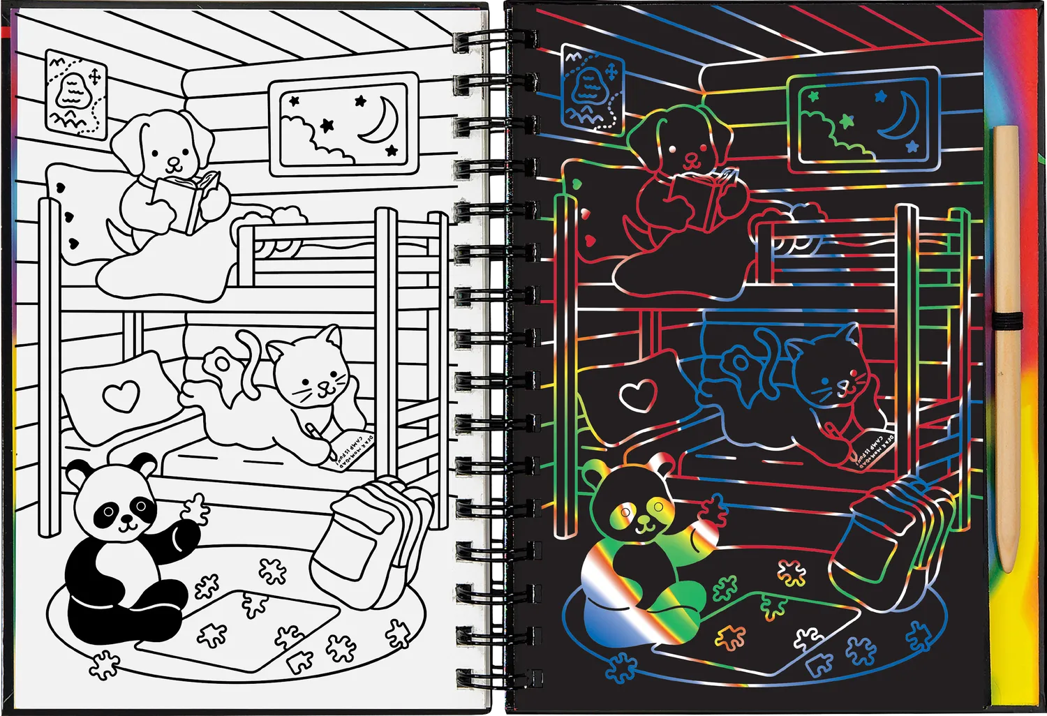Peter Pauper Press Cozy Animals skrapebok 64 sider trepenn