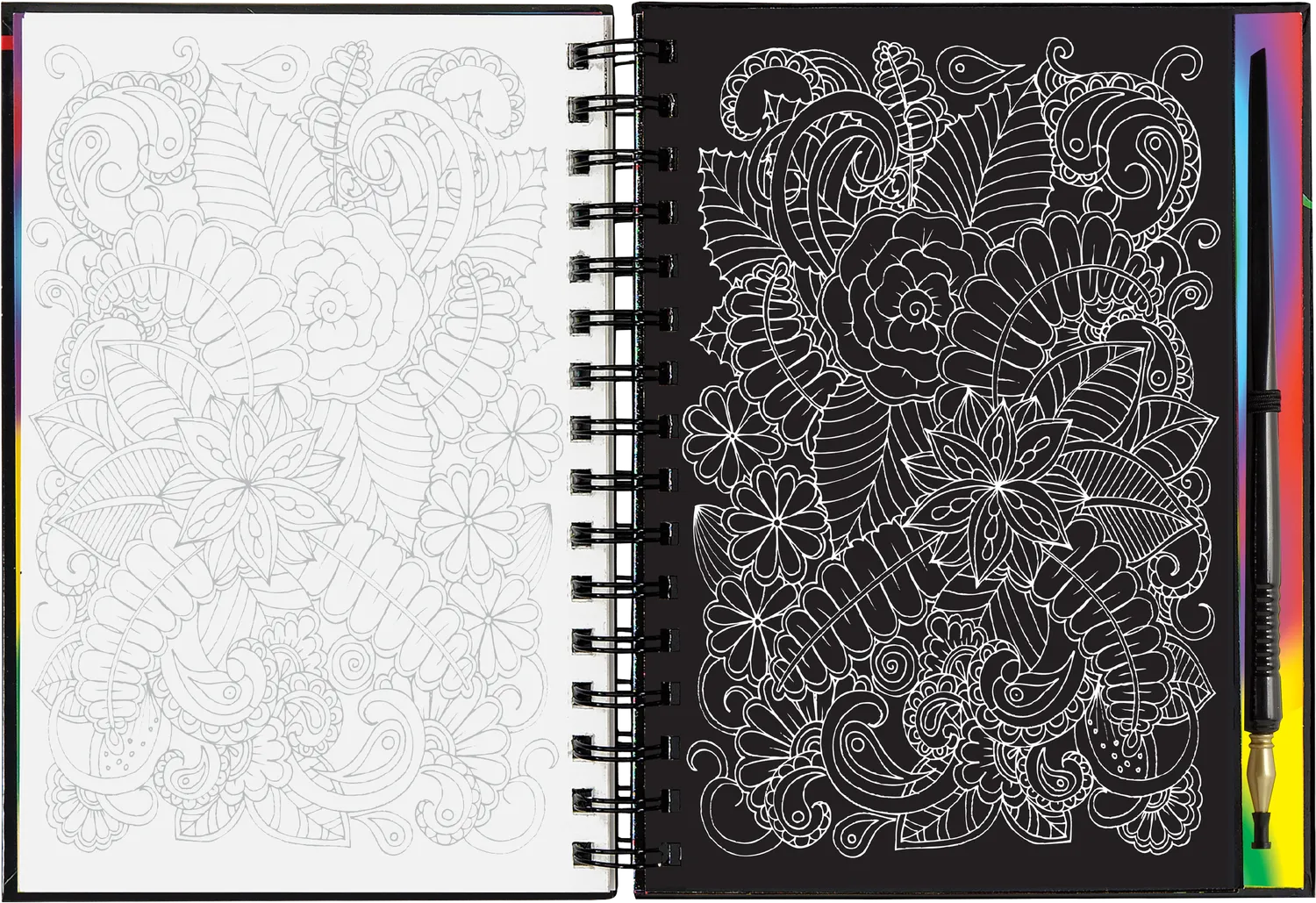 Peter Pauper Press Scratch and Sketch Extreme! Flowers skrapebok
