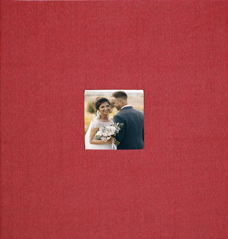 Peter Pauper Press Red Linen fotoalbum rødt