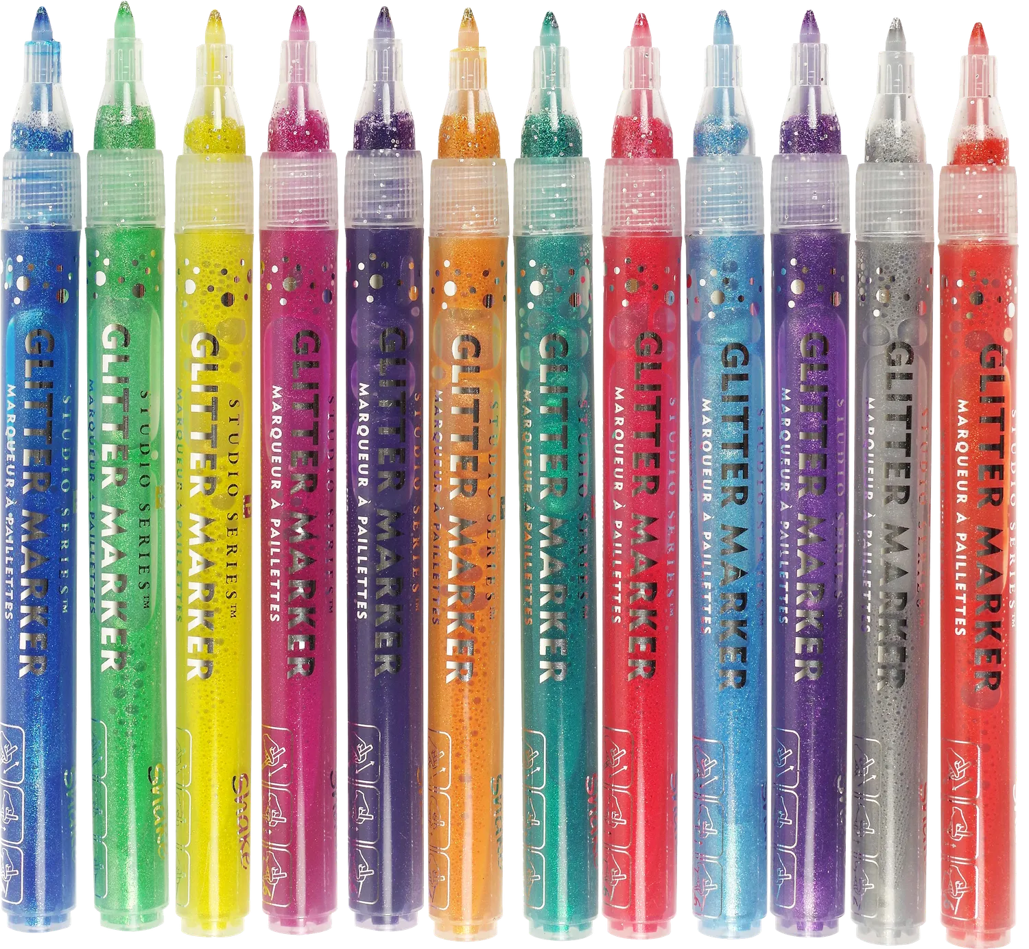 Studio Series Glitter Markers tusjer 12 stk glitter