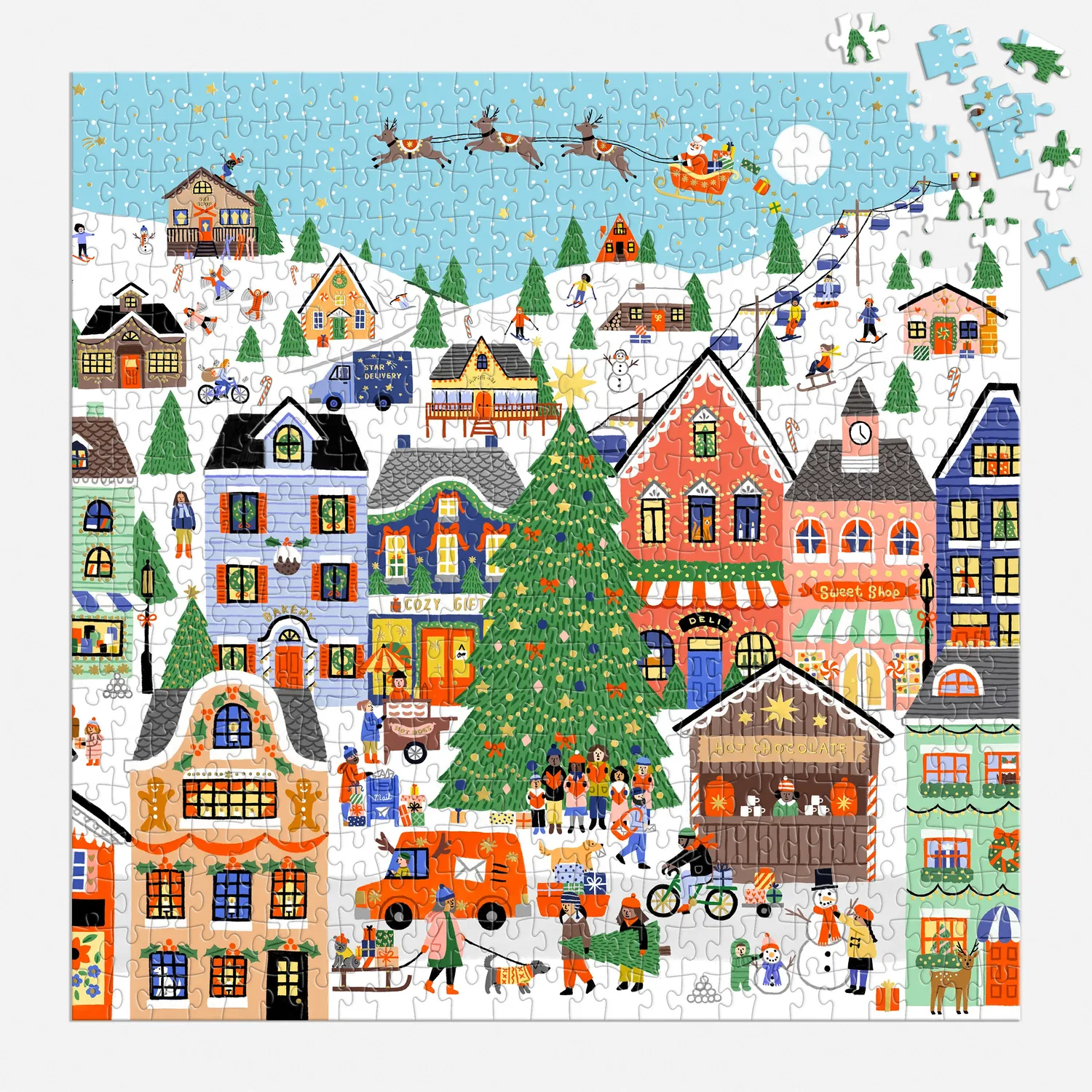 Galison Merryville puslespill 500 brikker folie