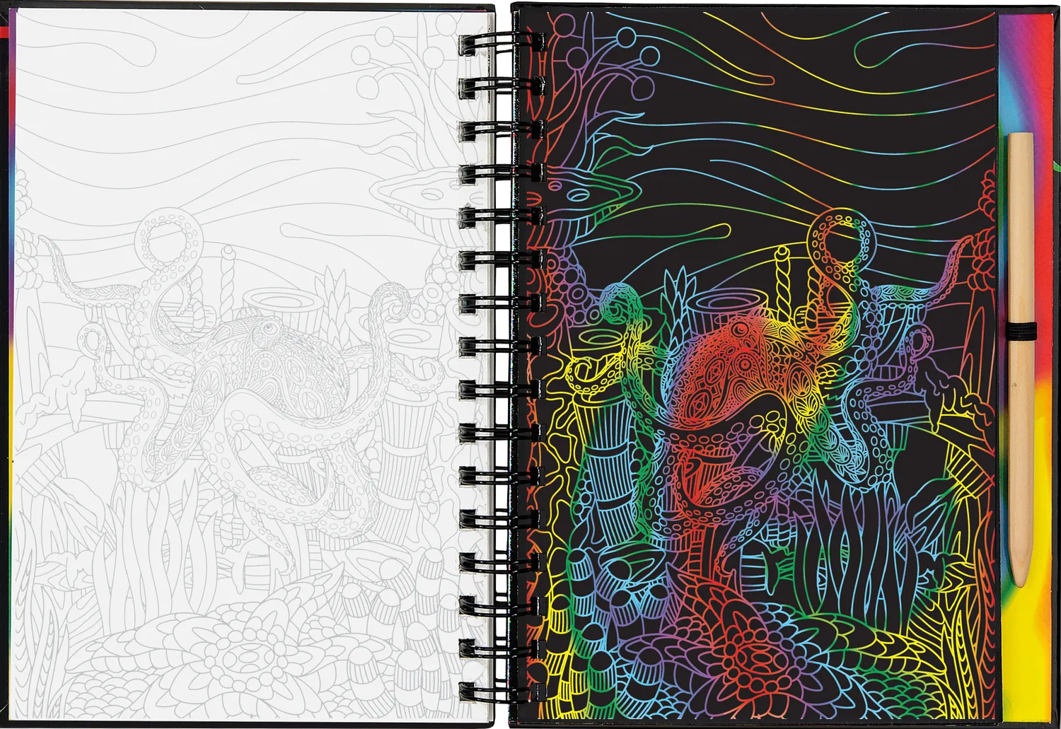 Peter Pauper Press Scratch and Sketch Extreme! Undersea World skrapebok glitter