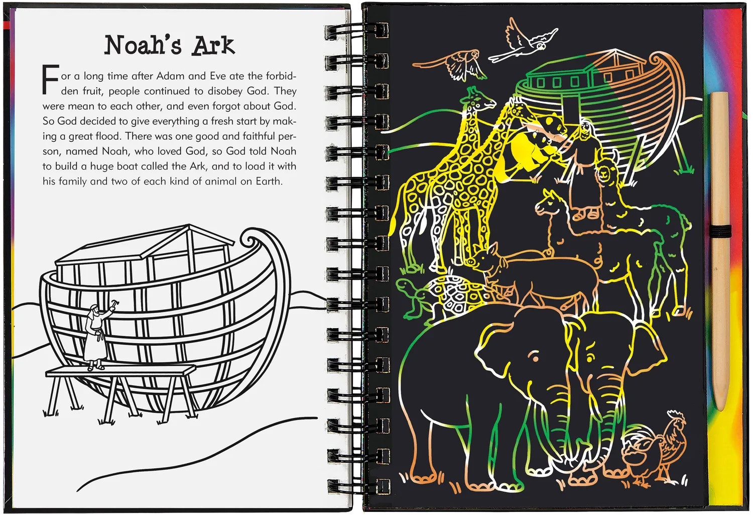 Peter Pauper Press Bible Stories Scratch and Sketch skrapebok for barn