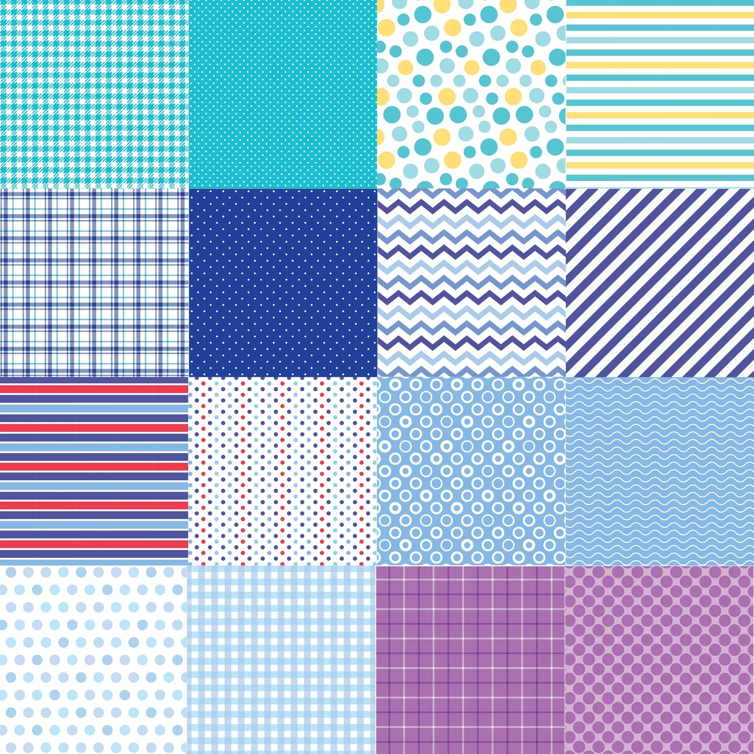 Peter Pauper Press Stripes Dots Plaids papirblokk 64 ark