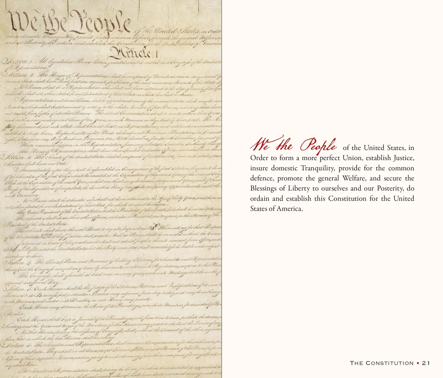 Peter Pauper Press Constitution gavebok innbundet USA