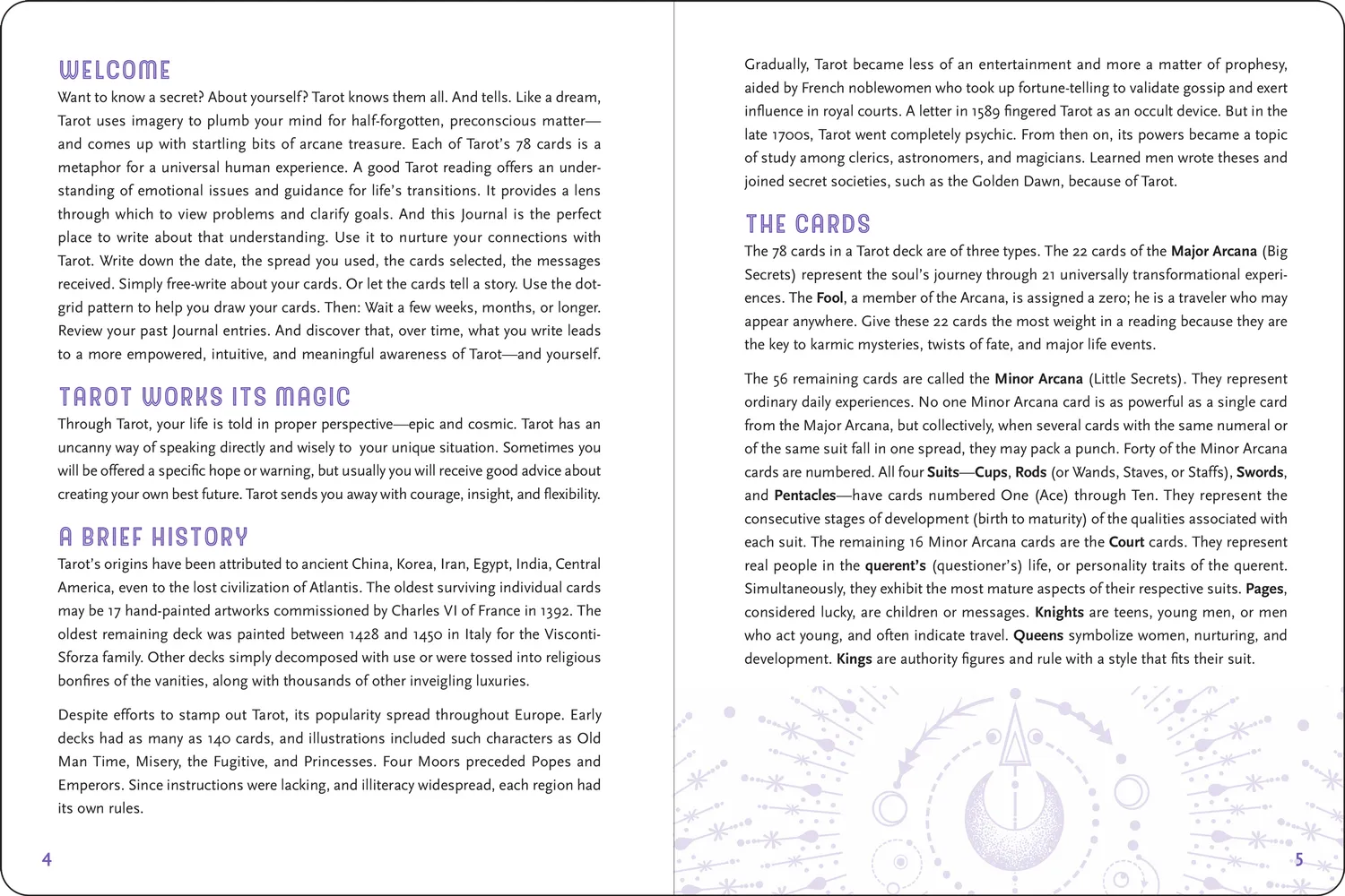 Peter Pauper Press The Tarot Journal journal med gullsnitt
