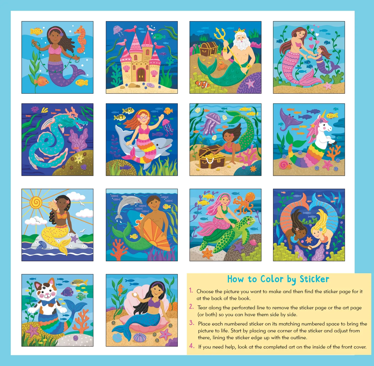 Peter Pauper Press My First Mermaids & More klistremerkebok