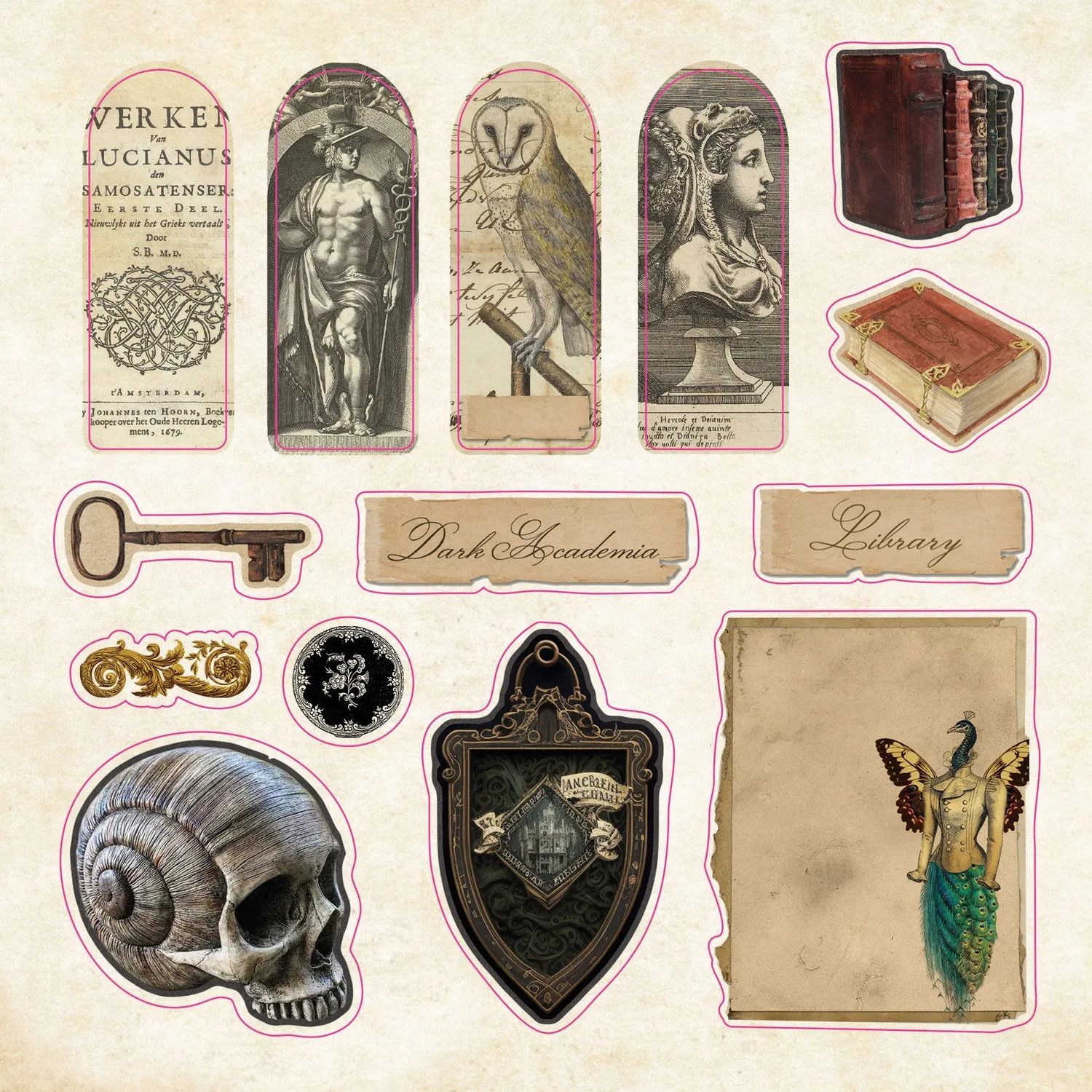 Peter Pauper Press Curiosities klistremerkebok 750 klistremerker