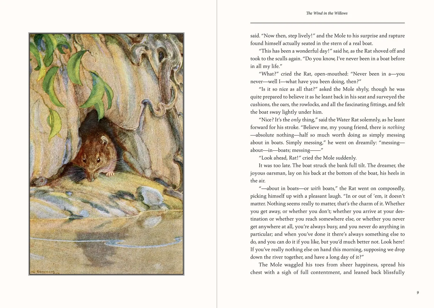 Peter Pauper Press Wind in the Willows gavebok innbundet gullsnitt