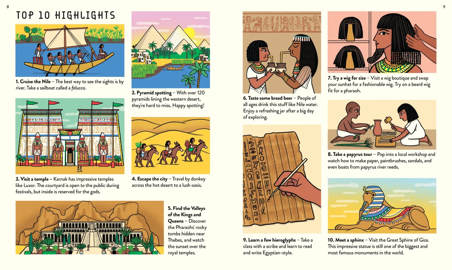 Abrams and Chronicle Tiny Tours Ancient Egypt reisebok pocket oldtid