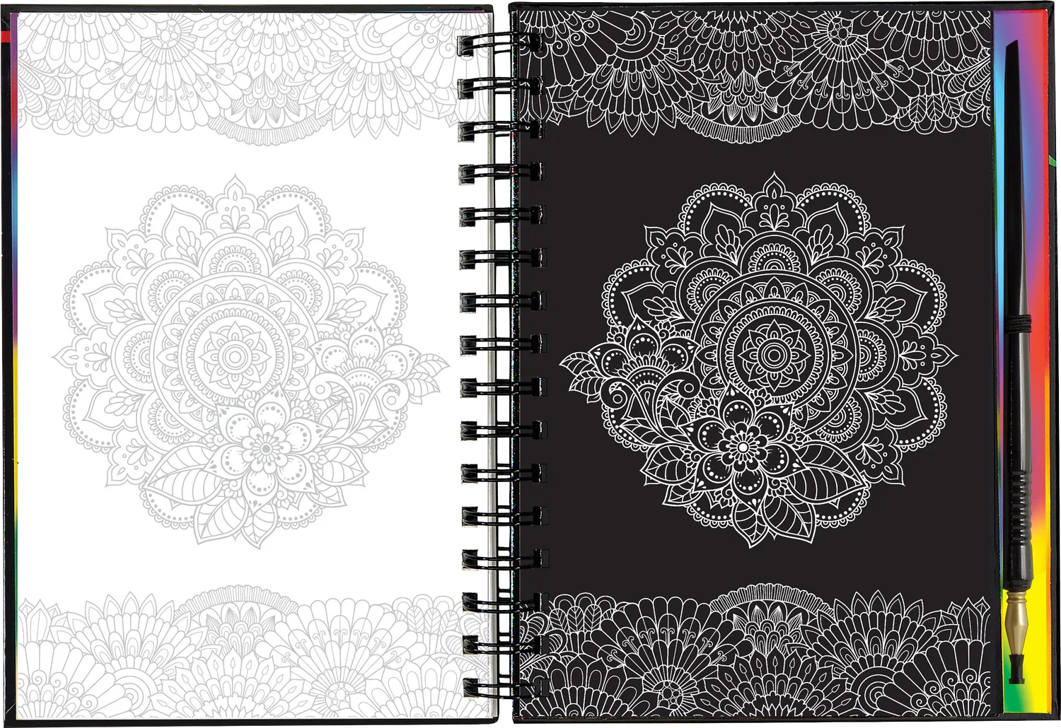 Peter Pauper Press Scratch and Sketch Extreme Mandalas skrapebok
