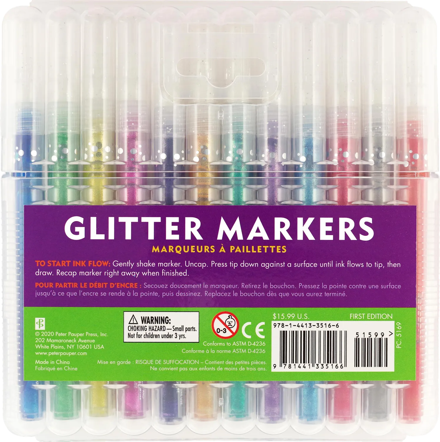 Studio Series Glitter Markers tusjer 12 stk glitter