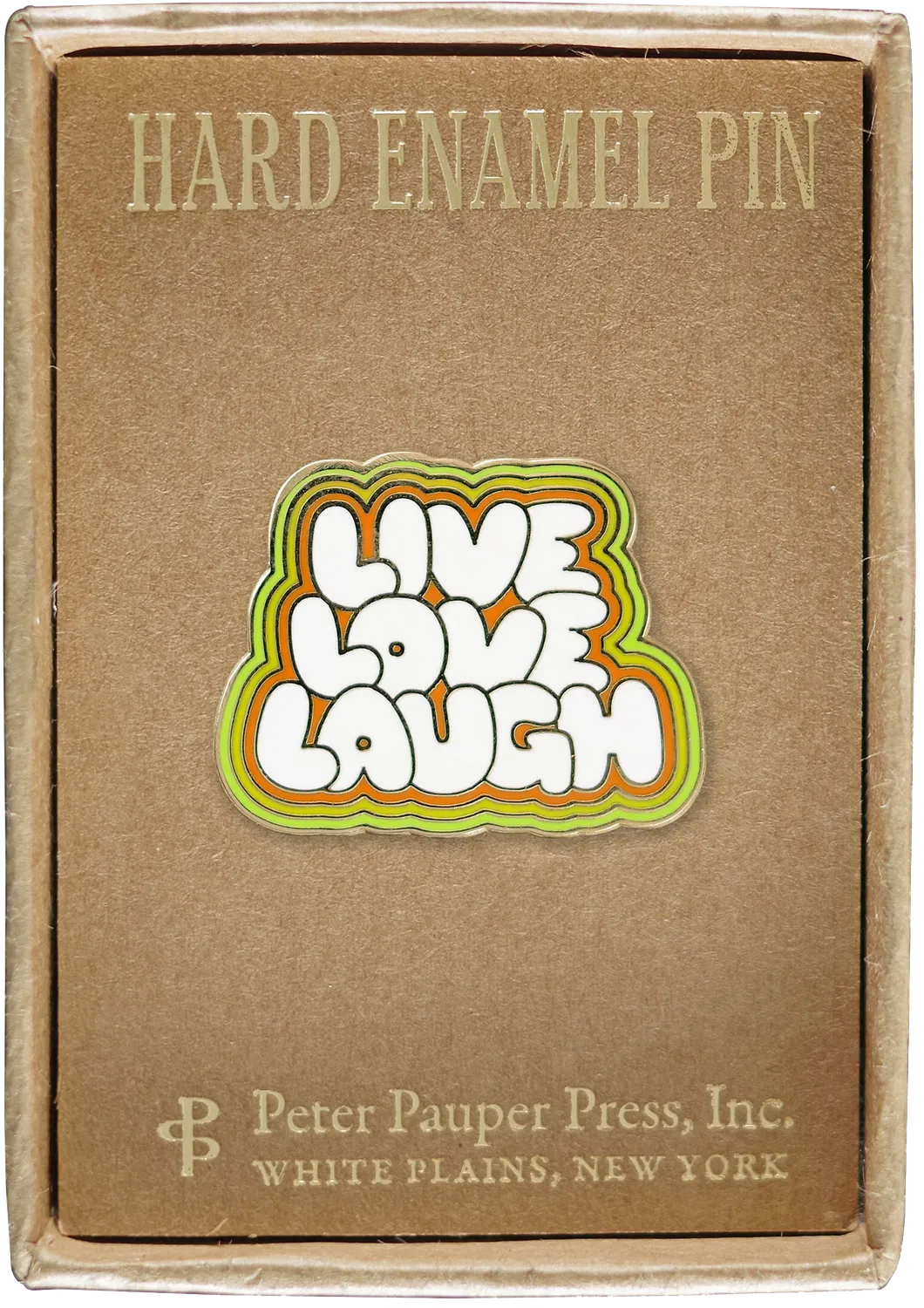 Peter Pauper Press Live Love Laugh emaljepin i gaveeske