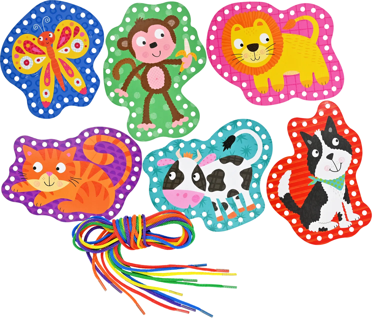Peter Pauper Press Animals snørekort 6-pk barn