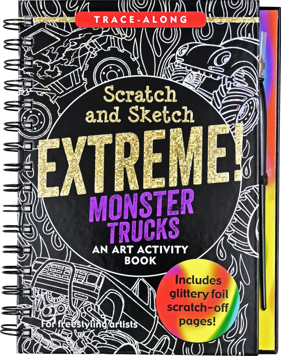 Peter Pauper Press Extreme Monster Trucks skrapebok barn 64 sider