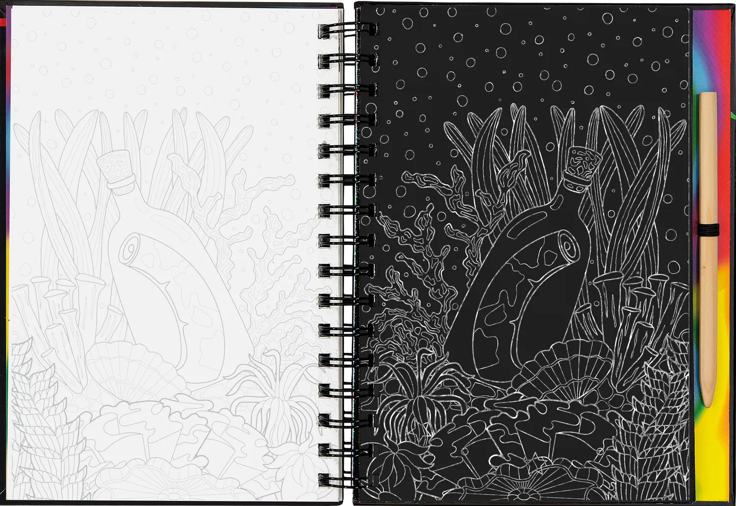 Peter Pauper Press Scratch and Sketch Extreme! Undersea World skrapebok glitter